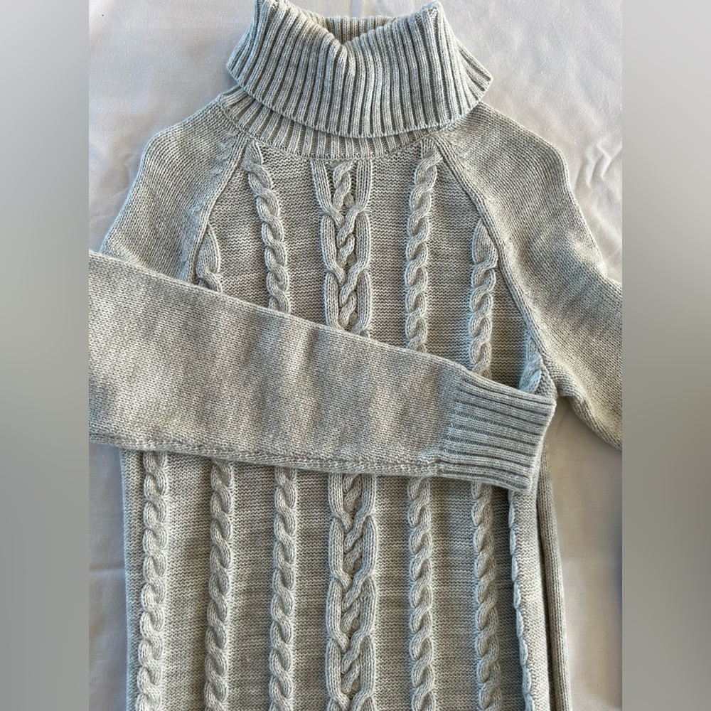 Gray sweater dress